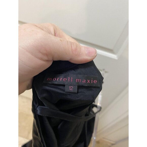 Morrell Maxie Dress Womens Size 12 Black Formal Gown Sleeveless Ring Detail Long - Picture 5 of 5